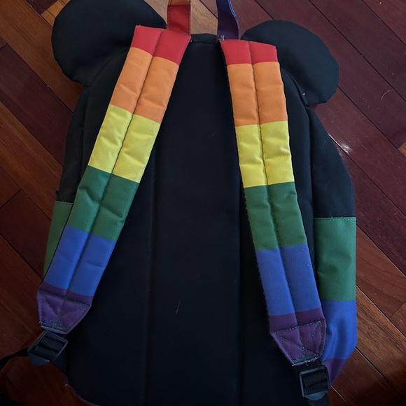 Mickey Mouse Disney Loungefly Rainbow Backpack Full Size WDW Like New - Picture 6 of 9